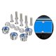 thumbnail image 2 of Kit de Tornillos Antirrobo Yotijar para Licencia de Matrícula de Automóvil Piezas de Aluminio CNC Azul, 2 of 7