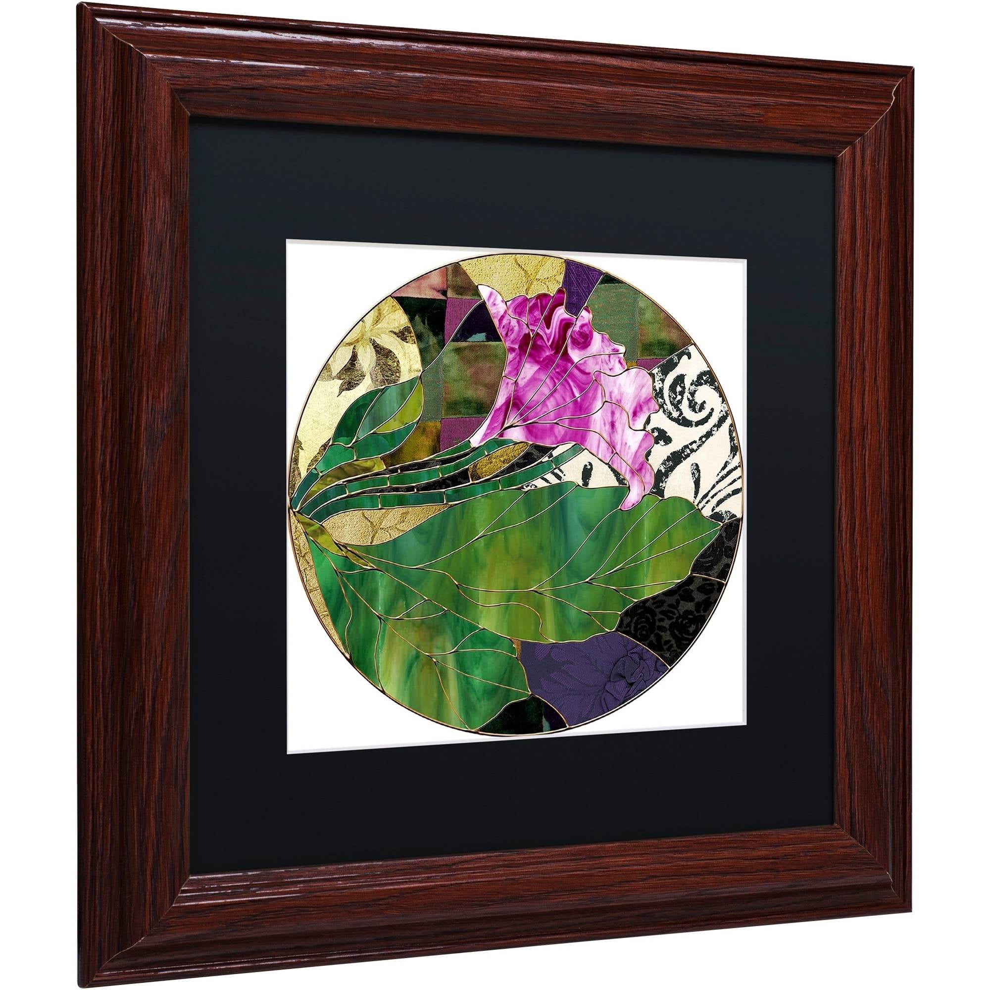 Trademark Fine Art "Glassberry I" Canvas Art by Color Bakery Black Matte, Wood Frame