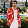 thumbnail image 3 of KUIFORTI Christmas Santa Men's Blazer Skin-friendly Sport Coat Notched Lapel Suit Jacket for Wedding Prom Party Working, 3 of 7