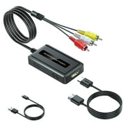 HDMI to RCA Converter with HDMI Cable+RCA Cable, HDMI to Composite AV CVBS Converter for HDMI Devices to Display on Older TVs
