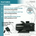 thumbnail image 4 of Aqua Pulse 10,000 GPH (1.25 HP) Submersible Energy Efficient Pond Pump with 33 ft Cord, 4 of 7