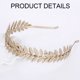 thumbnail image 3 of Goddess Headband Arm Cuff Conjunto de joyería nupcial, Laurel Leaf Branch Crown Brazalete Upper Arm Band Pulsera ajustable MFZFUKR BST3040388-2, 3 of 5