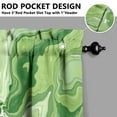 thumbnail image 3 of Vintage Green Marble Gradient Tier Kitchen Curtains for Bathroom Living Rod Pocket Window Drapes 28"x39" 2 Panels Window Treatment Tiers, 3 of 4