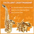 thumbnail image 2 of Gold Lacquer Bb Soprano Saxophone - Brass Instrument with Case, Mouthpiece, Neck Strap, and Cleaning Accessories - Ideal for Musicians and Beginners, 2 of 7