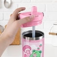 thumbnail image 6 of Frog Tumbler with Lid and Straw 30oz Flip Straw Mushroom Tumbler Glass Insulated Cute Frog Travel Mug with Handle Frog Gifts for Women, 6 of 6
