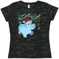 thumbnail image 3 of Inktastic I Want a Hippopotamus for Christmas Hippo in Santa Hat Women's T-Shirt, 3 of 5