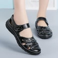 thumbnail image 5 of Xinyolin Women Summer Closed Toe Faux Leather Sandals Multi Holes Ankle Strap Beach Shoes, 5 of 8