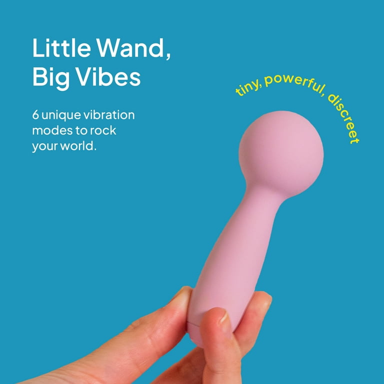 Hello Cake Pocket Wand Vibrator for Women, Waterproof & Rechargeable Mini  Toy with 6 Vibrating Modes, Pink