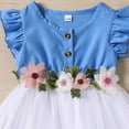 thumbnail image 5 of WEAIXIMIUNG princess dresses 2t Little Flower Girl Tule Tutu Dress Easter Coton Ribbed Birthday Wedding Party Princess Dresses 18M, 5 of 7