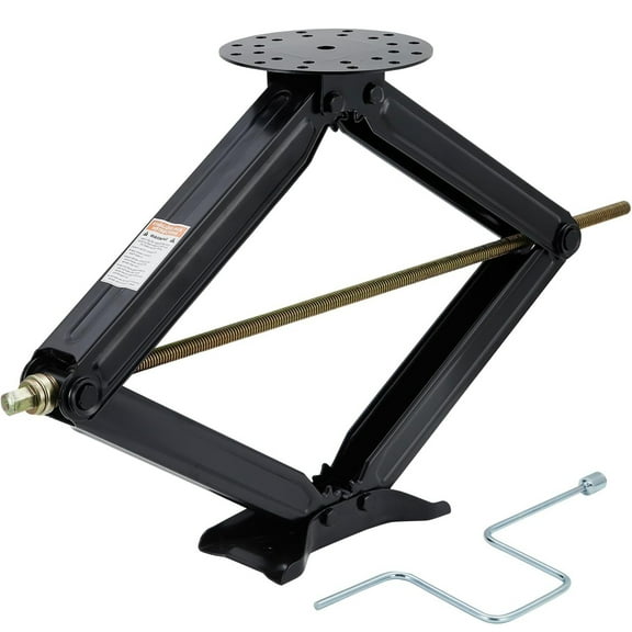Telyswee 1 Pack 7500 lbs 30" RV Trailer Stabilizer Leveling Scissor Jacks, Black