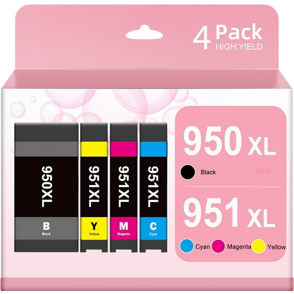 Cartucce Inchiostro HP 4 Cartucce 950XL 951XL Per HP Officejet 8100 8600 - Nero, Ciano, Magenta, Giallo, Con Chip Cartucce Hp 912 XL - Foto 3