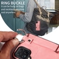 thumbnail image 5 of Allytech Wallet Case for Samsung Galaxy A12, [Card Slot] [Ring Buckle] [Adjustable Wristband with Snap Buckles] Premium PU Leather Kickstand Shockproof Case Cover for Women Men - Pink, 5 of 11