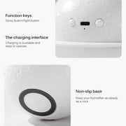 Moon Lamp Humidifier, 2 in 1 Moon Night Light & Humidifiers with USB Recharge, 3 Colors 3D LED Moon Light with Stand, Kids Friend Lover Birthday Gift Bedroom Home Decor 330ml