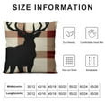 thumbnail image 5 of Nawypu , Classic Retro Christmas Red and Black Buffalo Checkers Plaids Lattice Christmas Tree Animal Elk Deer Decorative Throw Pillow Cover Cushion Case, 5 of 5