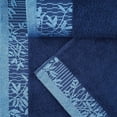 thumbnail image 5 of Superior Wisteria Floral Cotton 3 Piece Assorted Towel Set, Navy Blue, 5 of 8