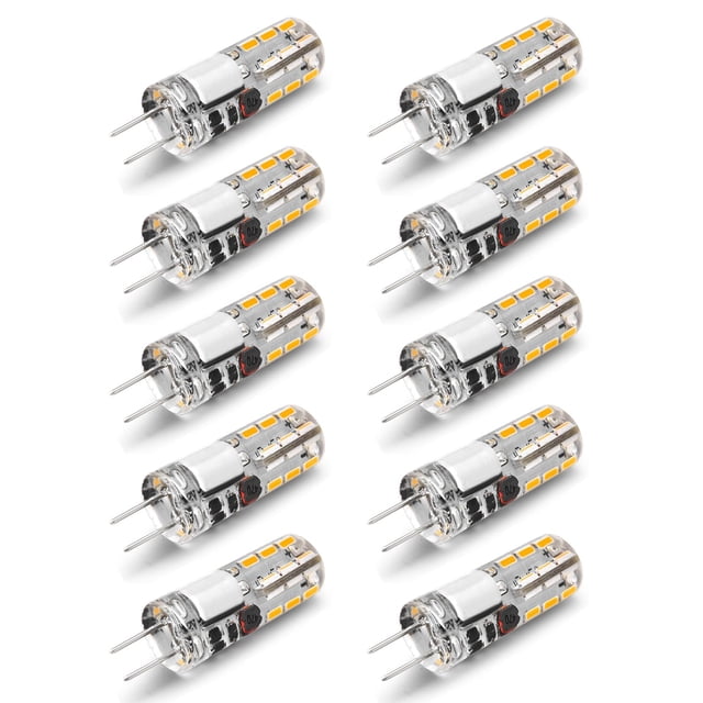 Bombilla LED Joutameili G4, 1,5 W, 12 V AC/DC, 3000 K, paquete de 10 unidades, color blanco cálido