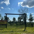 thumbnail image 2 of Chery Industrial Steel Metal Outdoor Dual Swing Iron Gate, Vienna Style for Yard, Backyard Patio - 14'Deer, 2 of 6