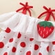 thumbnail image 5 of Gibobby Mamelucos para bebe niño Mono con volantes sombrero correas bebé infantil punto niñas Sunsuit estampado niñas y mono(Rojo, 3-6 Meses), 5 of 5