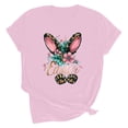 thumbnail image 5 of VBTAPA Women's Happy Easter Shirt Short Sleeve Funny Tops Rabbit Graphic Colored Eggs Print T-Shirts Easter Day Gifts Sales of Today Army Green XL, 5 of 6