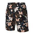 thumbnail image 4 of Pofeuu Lilies Flowers Prin Men's Swim Trunks Quick Dry Bathing Suit Swimming Board Shorts Mesh Lining Beach Swimwear-Medium, 4 of 6