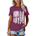 thumbnail image 2 of Anbech Womens American Flag T Shirt Love 4th of July USA Star Stripes Shirts Short Sleeve, 2 of 6