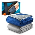 thumbnail image 6 of RELAX EDEN Adult Cotton Weighted Blanket w/ Cover, 60x80 In, 20 Lb, Gray, 6 of 9