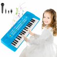 thumbnail image 1 of Teclado de piano Toy TWFRIC de 37 teclas con micrófono para niños, color azul, 1 of 7