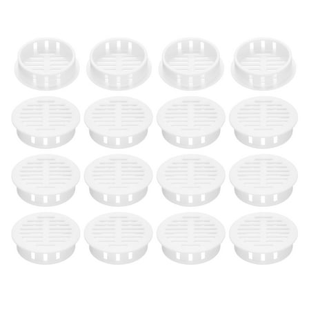 Uxcell 20Pcs 35mm/1.4in Air Vents Round Soffit Vents, White Soffit Vent Cover for Bathroom