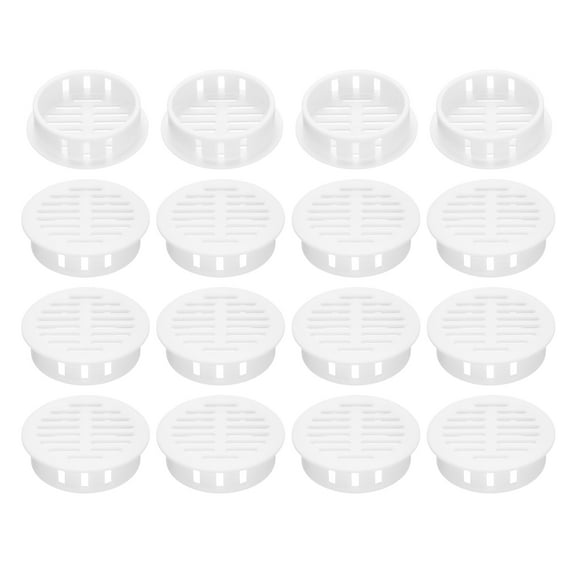 Uxcell 20Pcs 35mm/1.4in Air Vents Round Soffit Vents, White Soffit Vent Cover for Bathroom