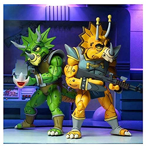 NECA - Figurine TMNT Tortues Ninja Cartoon - 2-Pack Zorax & Zork 18cm - 0634482541593