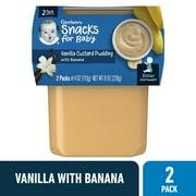 Gerber 2nd Foods Baby Foods, Vanilla Custard Pudding With Bananas, 4 oz Tub (2 Pack)