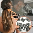 thumbnail image 2 of Glass Bead Comb Elastic Double Insert Clips Insert Head Hair Fashion Comb Creative Change Lazy, 2 of 8