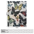 thumbnail image 4 of Chilfamy  Vintage French Types of Butterflies Blanket Retro Illustration Throws Gift for Boys Girls, Wild Animal Decor Monarch Plush Soft Lightweight Flannel Blankets for Bed Couch Chair White, 4 of 6