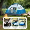 thumbnail image 6 of 3 Person Tent for Camping, Instant Pop Up Camping Tent with Screen Porch, Family Tent for Outdoor/Hiking/Traveling, with Tote Bag, Camp Dome, 6 of 8