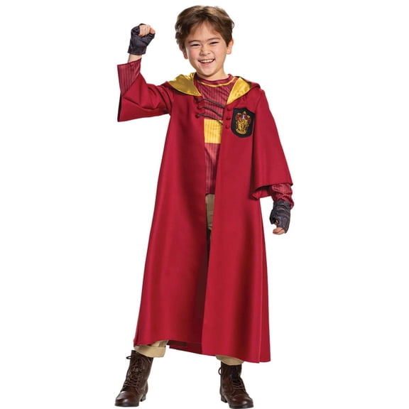 Disguise Kids' Deluxe Harry Potter Gryffindor Quidditch Team Costume - Size 7-8