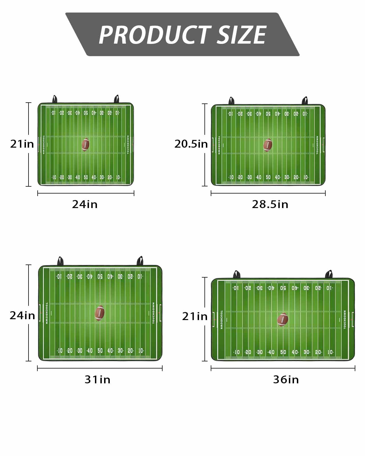 Stove Top Covers for Electric Stove, Rugby Sport Glass Stovetop Cover Protector, American Football Field Stadium Induction Cooktop Protector Oven Mat for Kitchen Countertop 24"x21"