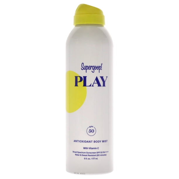 PLAY Antioxidant Body Mist SPF 50 con vitamina C de Supergoop para mujeres - 6 oz Body Mist