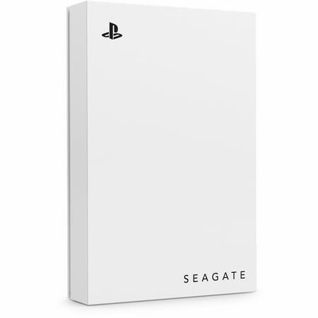 Seagate - Game Drive for PlayStation Consoles 5TB External USB 3.2 Gen 1 Portable Hard Drive with Blue LED Lighting - White