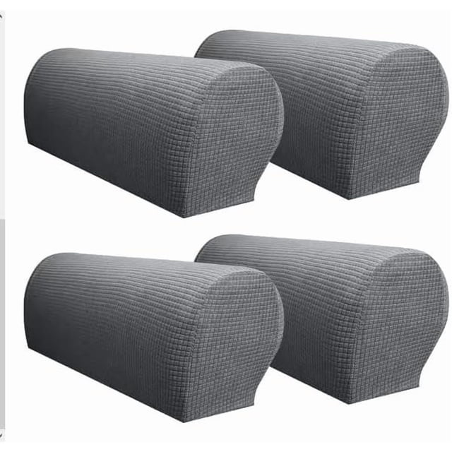Arm Slipcovers Stretch Armchair Arm Covers Soft Polyester Furniture Protector for Chair, Sofa, Couch, Grey