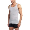 thumbnail image 2 of PUMA Men's 3 Pack Ribbed Tank Tops, White/Gray/Black, L, 2 of 5
