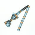 thumbnail image 4 of Adjustable Pre-Tied Bow Tie Elegant Bow Tie For Men And Boys Set | Turquoise Bow Ties & Pocket Square, 4 of 4