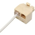 thumbnail image 4 of Telephone Splitter Adapter RJ11 6P4C Duplex 2 Way Wall Jack Plug Phone Line Split Two Modular Converter Male to 2, 4 of 5