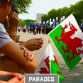 thumbnail image 6 of G128 24 Pack Handheld Wales Welsh Stick Flags | 8x12 In | Printed 150D Polyester, Country Flag, Solid Wooden Stick, Spear Gold Tip, 6 of 10