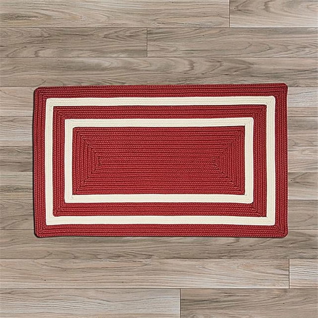 Colonial Mills Rug PY71R024X144R 2 x 12 ft. La Playa Braided Rug Sangria