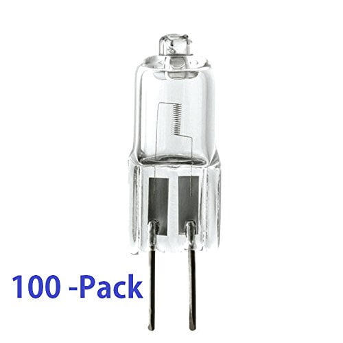 (100 Pack) 10Watt G4 BiPin Base JC Type 12Volt Halogen Quartz T3
