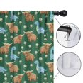 thumbnail image 4 of Blackout Kids Curtains,Green Highland Cow Dinosaur Pattern Childrens Insulated Curtains Set Of 2,Bedroom Essentials,Toddler Room Decor 52"x63", 4 of 5