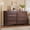 Brown, variant on GALAXHERO Farmhouse 6 Drawer Dresser, White Wood Dresser with Double Rustic Handles, TV Stand for 60" TV for Living Room, 53.07'' Wide Chest of Drawers for Bedroom, Hallway