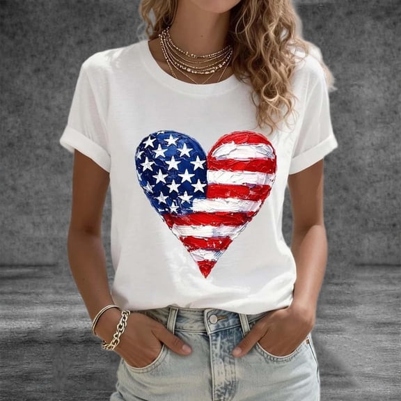 Lumosvexa Summer Plain Short Shirt Sleeved Womens Casual T-Shirt Top Crew Neck T-Shirt Red Size XL