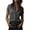 Gray #064, variant on Womens Satin Blouse Short Sleeve Silk Tops Button Down Henley Solid Color Shirts Business Casual Outfits, XL