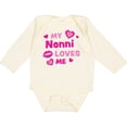thumbnail image 3 of Inktastic Valentine's Day My Nonni Loves Me Hearts and Lips Boys or Girls Long Sleeve Baby Bodysuit, 3 of 5